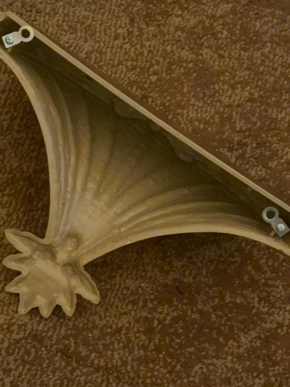 Home Interiors Ornate Gold-Tone Decorative Wall Shelf Accent